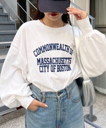 CIAOPANIC TYPY | USAコットンプリント袖ボリュームスリーブロゴロンTee(Tシャツ/カットソー)