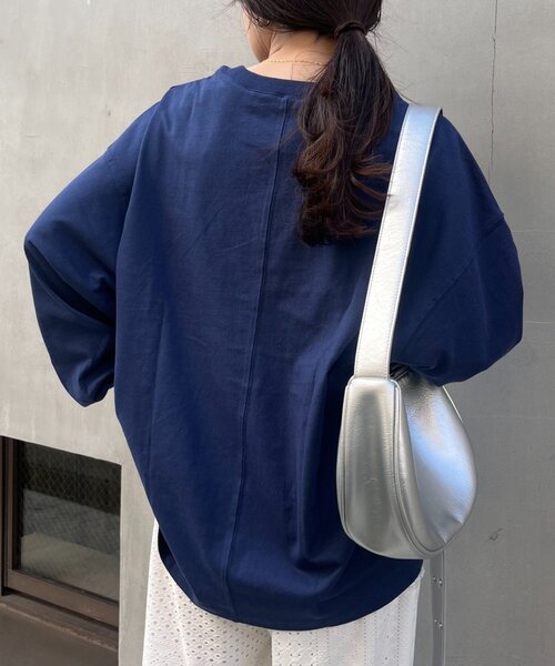 CIAOPANIC TYPY（チャオパニックティピー）の「USAコットンプリント袖ボリュームスリーブロゴロンTee（Tシャツ/カットソー・レディース・ホワイト/チャコールグレー/ネイビー/レッド系その他/グレー系その他/ブルー/ピンク・ONE SIZE）」の20枚目の写真