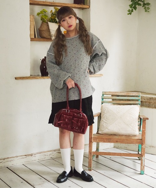 kutir（クティール）の「kutirlune／リボンポケットボストンバッグ（ボストンバッグ・レディース・シルバー/ブラック/レッド/ホワイト・FREE）」の18枚目の写真