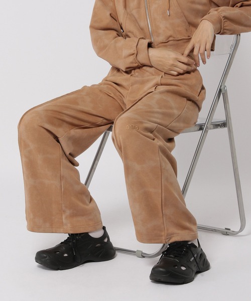 3.3 Field Trip （3.3フィールドトリップ）の「【セットアップ対応】3.3 Field Trip／ピグメントロングパンツ（スウェットパンツ・レディース・ブラウン/ライトグレー・FREE）」の7枚目の写真