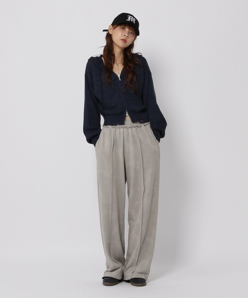 3.3 Field Trip （3.3フィールドトリップ）の「【セットアップ対応】3.3 Field Trip／ピグメントロングパンツ（スウェットパンツ・レディース・ブラウン/ライトグレー・FREE）」の9枚目の写真