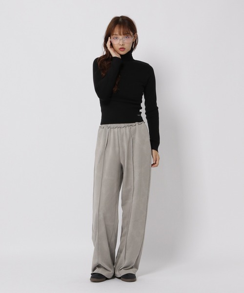 3.3 Field Trip （3.3フィールドトリップ）の「【セットアップ対応】3.3 Field Trip／ピグメントロングパンツ（スウェットパンツ・レディース・ブラウン/ライトグレー・FREE）」の17枚目の写真