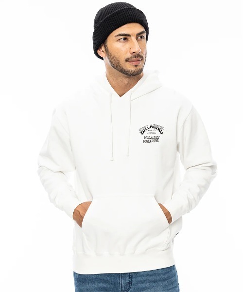 BILLABONG(ビラボン)の「BILLABONG メンズ HERITAGE パーカー 【2024年秋冬モデル】/ビラボンバックプリントプルオーバーパーカー(パーカー・メンズ・スミクロ/ブラック系その他/オフホワイト・MEDIUM/LARGE/X-LARGE)」の4枚目の写真