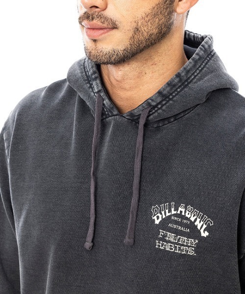 BILLABONG(ビラボン)の「BILLABONG メンズ HERITAGE パーカー 【2024年秋冬モデル】/ビラボンバックプリントプルオーバーパーカー(パーカー・メンズ・スミクロ/ブラック系その他/オフホワイト・MEDIUM/LARGE/X-LARGE)」の9枚目の写真