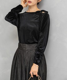 URBAN RESEARCH ROSSO WOMEN | シアーベロアスリットデザインカットソー(Tシャツ/カットソー)