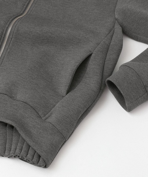 ELENDEEK（エレンディーク）の「ELENDEEK　TUCK HEM ZIP HOODIE（パーカー・レディース・グレー/チャコールグレー・FREE）」の10枚目の写真