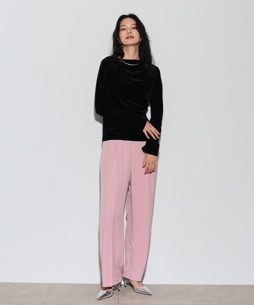 GALLEST(ギャレスト)の「◆カシュクールベロア(Tシャツ/カットソー・レディース・ベージュ/ブルーグリーン/ブラック・38)」の5枚目の写真