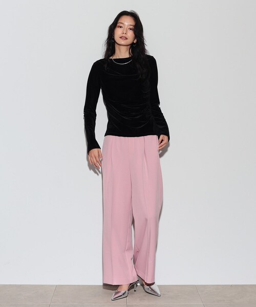 GALLEST(ギャレスト)の「◆カシュクールベロア(Tシャツ/カットソー・レディース・ベージュ/ブルーグリーン/ブラック・38)」の6枚目の写真