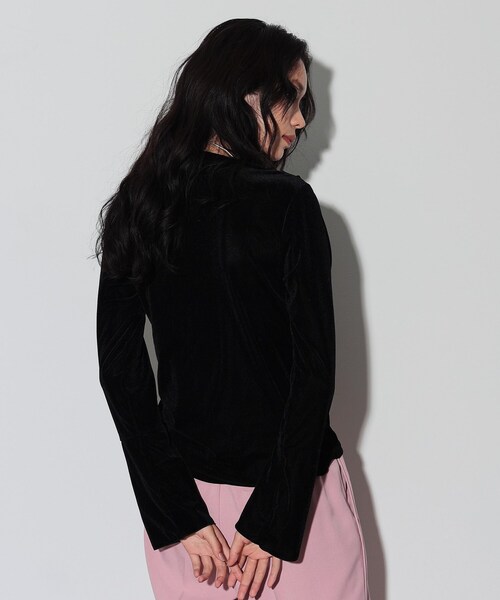 GALLEST(ギャレスト)の「◆カシュクールベロア(Tシャツ/カットソー・レディース・ベージュ/ブルーグリーン/ブラック・38)」の8枚目の写真