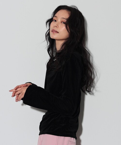 GALLEST(ギャレスト)の「◆カシュクールベロア(Tシャツ/カットソー・レディース・ベージュ/ブルーグリーン/ブラック・38)」の9枚目の写真