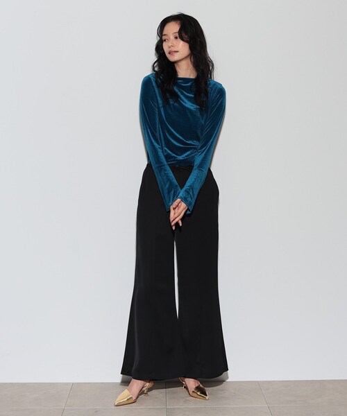 GALLEST(ギャレスト)の「◆カシュクールベロア(Tシャツ/カットソー・レディース・ベージュ/ブルーグリーン/ブラック・38)」の11枚目の写真