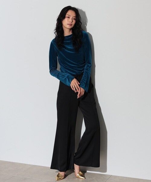 GALLEST(ギャレスト)の「◆カシュクールベロア(Tシャツ/カットソー・レディース・ベージュ/ブルーグリーン/ブラック・38)」の12枚目の写真