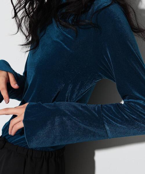 GALLEST(ギャレスト)の「◆カシュクールベロア(Tシャツ/カットソー・レディース・ベージュ/ブルーグリーン/ブラック・38)」の16枚目の写真