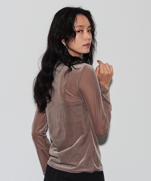 GALLEST(ギャレスト)の「◆カシュクールベロア(Tシャツ/カットソー・レディース・ベージュ/ブルーグリーン/ブラック・38)」の19枚目の写真