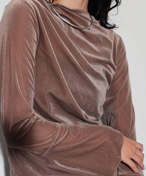 GALLEST(ギャレスト)の「◆カシュクールベロア(Tシャツ/カットソー・レディース・ベージュ/ブルーグリーン/ブラック・38)」の21枚目の写真