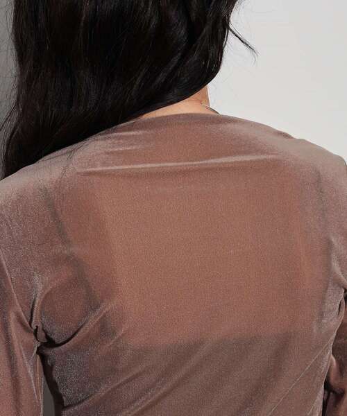 GALLEST(ギャレスト)の「◆カシュクールベロア(Tシャツ/カットソー・レディース・ベージュ/ブルーグリーン/ブラック・38)」の22枚目の写真