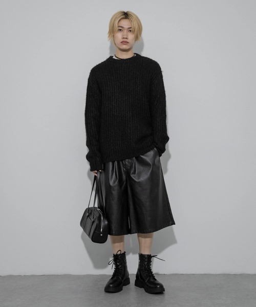 SENSE OF PLACE by URBAN RESEARCH(センスオブプレイスバイアーバンリサーチ)の「シャギークルーネックニット(ニット/セーター・メンズ・ブラック/カーキ/ライトグレー・MEDIUM/LARGE)」の6枚目の写真