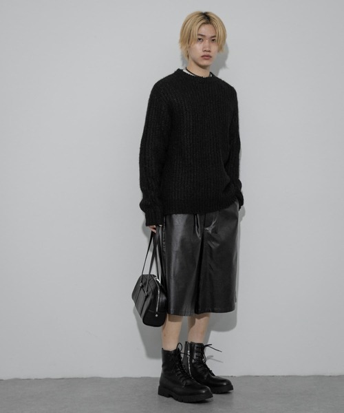 SENSE OF PLACE by URBAN RESEARCH(センスオブプレイスバイアーバンリサーチ)の「シャギークルーネックニット(ニット/セーター・メンズ・ブラック/カーキ/ライトグレー・MEDIUM/LARGE)」の7枚目の写真