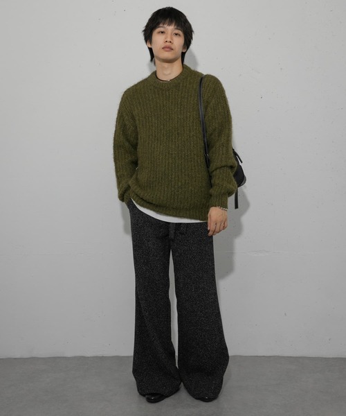 SENSE OF PLACE by URBAN RESEARCH(センスオブプレイスバイアーバンリサーチ)の「シャギークルーネックニット(ニット/セーター・メンズ・ブラック/カーキ/ライトグレー・MEDIUM/LARGE)」の16枚目の写真