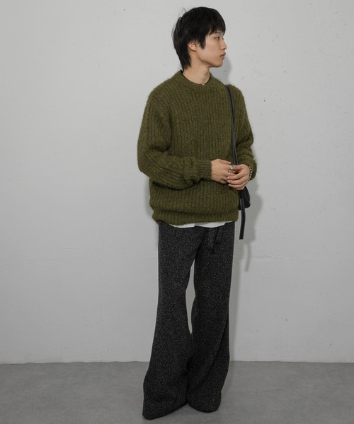 SENSE OF PLACE by URBAN RESEARCH(センスオブプレイスバイアーバンリサーチ)の「シャギークルーネックニット(ニット/セーター・メンズ・ブラック/カーキ/ライトグレー・MEDIUM/LARGE)」の17枚目の写真