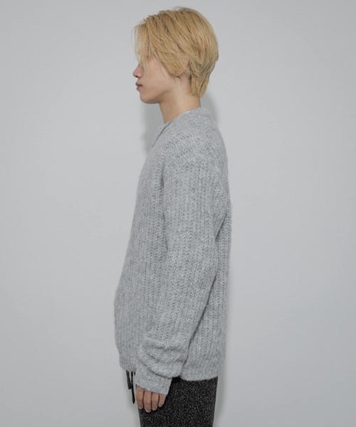 SENSE OF PLACE by URBAN RESEARCH(センスオブプレイスバイアーバンリサーチ)の「シャギークルーネックニット(ニット/セーター・メンズ・ブラック/カーキ/ライトグレー・MEDIUM/LARGE)」の19枚目の写真