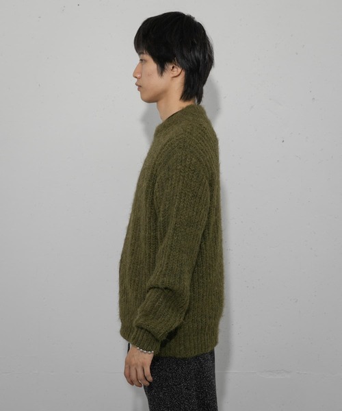 SENSE OF PLACE by URBAN RESEARCH(センスオブプレイスバイアーバンリサーチ)の「シャギークルーネックニット(ニット/セーター・メンズ・ブラック/カーキ/ライトグレー・MEDIUM/LARGE)」の22枚目の写真