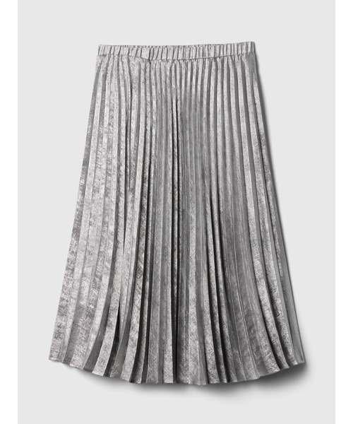 GAP（ギャップ）の「メタリック プリーツ ミディスカート（スカート・レディース・シルバー・L/M/S/XXS/XS）」の2枚目の写真
