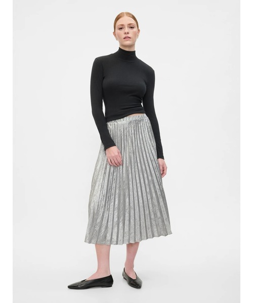 GAP（ギャップ）の「メタリック プリーツ ミディスカート（スカート・レディース・シルバー・L/M/S/XXS/XS）」の6枚目の写真