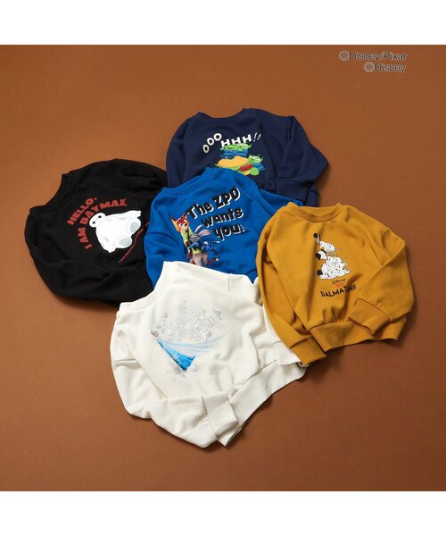 Disney（ディズニー）の「ディズニーキャラクター　バリエーショントレーナー（スウェット・キッズ・チャコール/ネイビー/イエロー/グリーン/ピンク/レインボー/レッド/ターコイズブルー/ブラック/アイボリー・80/90/100/110/120/130/140）」の14枚目の写真