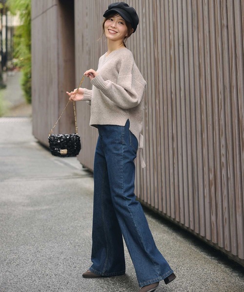 【セール】セミフレアデニムパンツ（デニムパンツ）｜Noela（ノエラ）