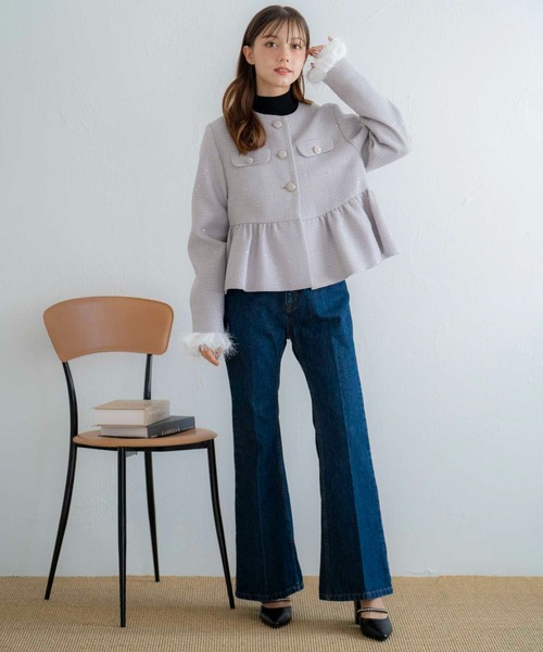 NOELA（ノエラ）の「セミフレアデニムパンツ（デニムパンツ・レディース・ダークインディゴブルー/インディゴブルー・S/M）」の11枚目の写真