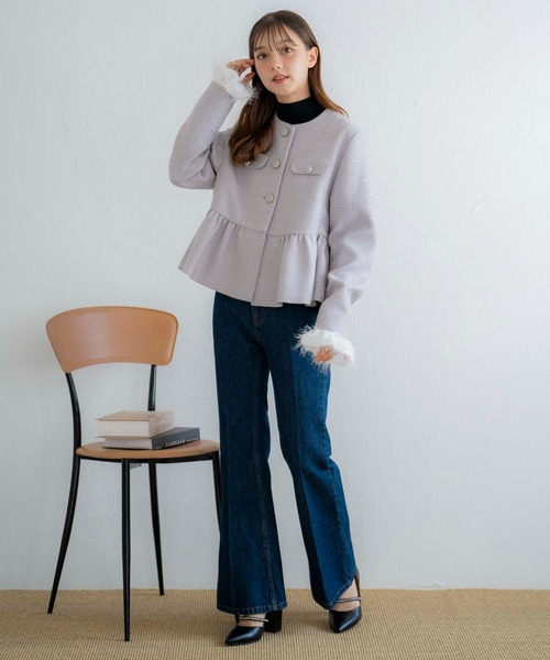 NOELA（ノエラ）の「セミフレアデニムパンツ（デニムパンツ・レディース・ダークインディゴブルー/インディゴブルー・S/M）」の12枚目の写真