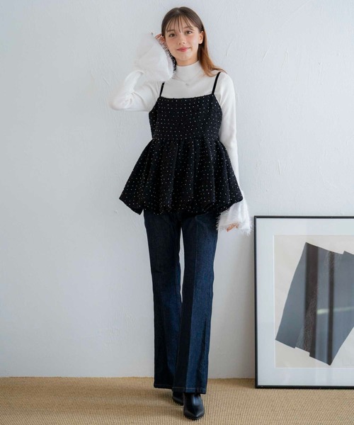 NOELA（ノエラ）の「セミフレアデニムパンツ（デニムパンツ・レディース・ダークインディゴブルー/インディゴブルー・S/M）」の18枚目の写真