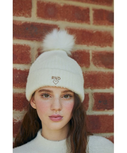 RIENDA GOLF】ポンポン付きニット帽（ニットキャップ/ビーニー