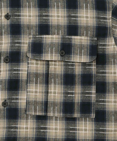 j.n.r.d(ジェー・エヌ・アール・ディー)の「j.n.r.d/オンブレーチェック柄シャツ(シャツ/ブラウス・メンズ・ネイビー・L/M)」の9枚目の写真