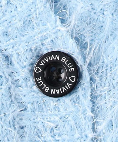 Right-on（ライトオン）の「【VIVIAN BLUE】ニットカーデレイヤード（カーディガン/ボレロ・キッズ・サックスブルー/ピンク・130/140/150/160）」の13枚目の写真