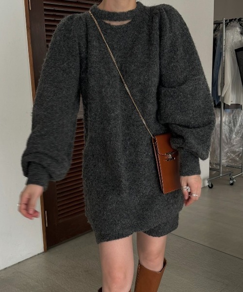 mortice neck S/PT set knit OP（セットアップ）｜WILLFULLY（ウィルフリー）