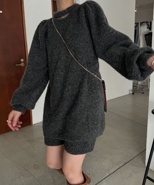 mortice neck S/PT set knit OP（セットアップ）｜WILLFULLY（ウィルフリー）
