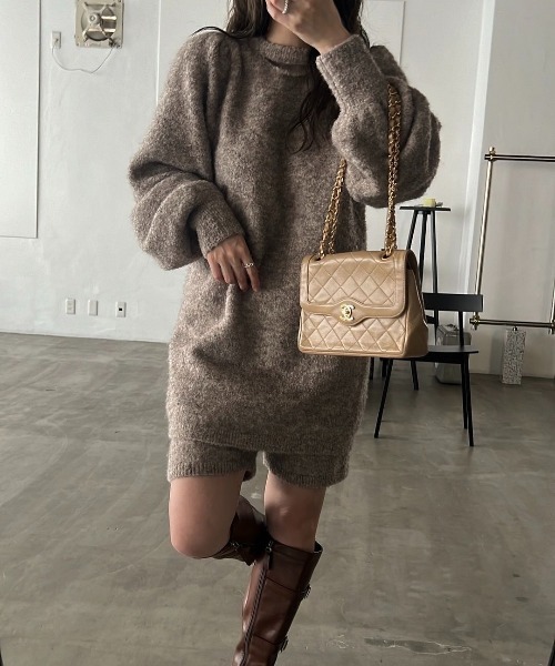 mortice neck S/PT set knit OP（セットアップ）｜WILLFULLY（ウィルフリー）