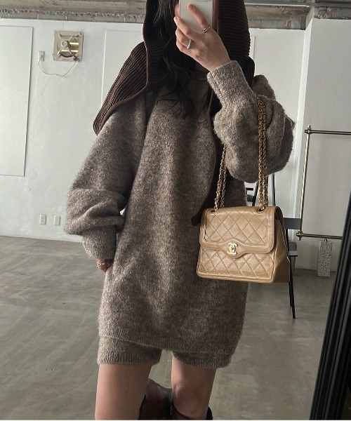 mortice neck S/PT set knit OP（セットアップ）｜WILLFULLY（ウィルフリー）