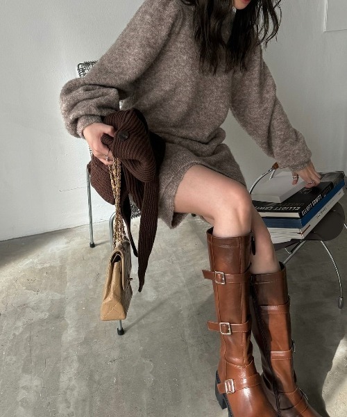 mortice neck S/PT set knit OP（セットアップ）｜WILLFULLY（ウィルフリー）