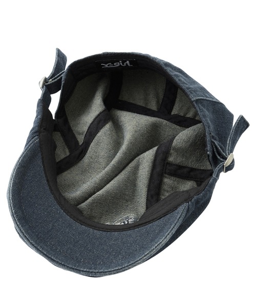 X-girl（エックスガール）の「BUTTERFLY PATCH HUNTING CAP（ハンチング/ベレー帽・レディース・ライトインディゴブルー/ブラック・ONE SIZE）」の9枚目の写真