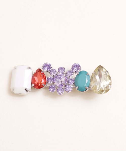 didizizi(ディディジジ)の「ビジューベアーバレッタ(ヘアピン・レディース・パープル/サックスブルー・FREE)」の2枚目の写真