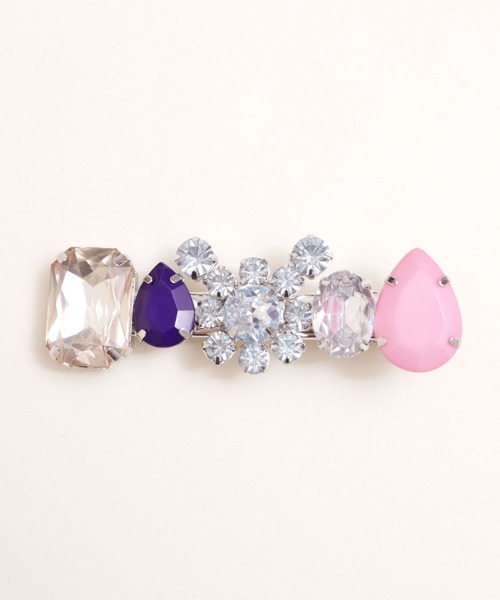 didizizi(ディディジジ)の「ビジューベアーバレッタ(ヘアピン・レディース・パープル/サックスブルー・FREE)」の1枚目の写真