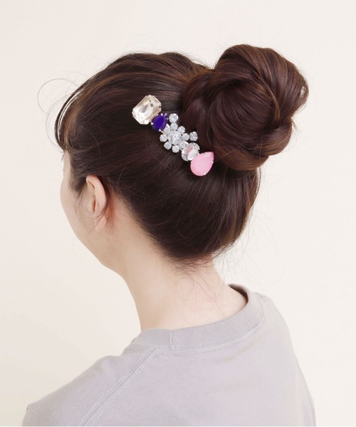 didizizi(ディディジジ)の「ビジューベアーバレッタ(ヘアピン・レディース・パープル/サックスブルー・FREE)」の8枚目の写真