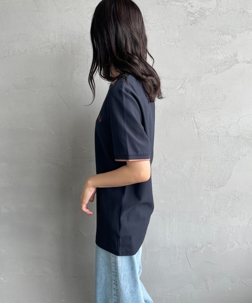 美品FRED PERRY フレッドペリーワンポイントロゴ刺繍クレープピケTシャツ セール】[FRED PERRY/フレッドペリー] ティップライン ワン