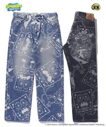 新品未使用品　XLARGE×SpongeBob DENIM PANTS 新品未使用タグ付き）XLARGE×SpongeBob DENIM PANTS - メルカリ