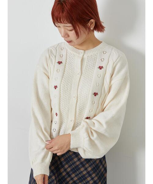 ehka sopo（エヘカソポ）の「花刺繍カーディガン（カーディガン/ボレロ