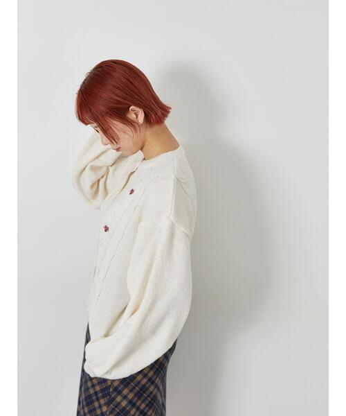 ehka sopo（エヘカソポ）の「花刺繍カーディガン（カーディガン/ボレロ