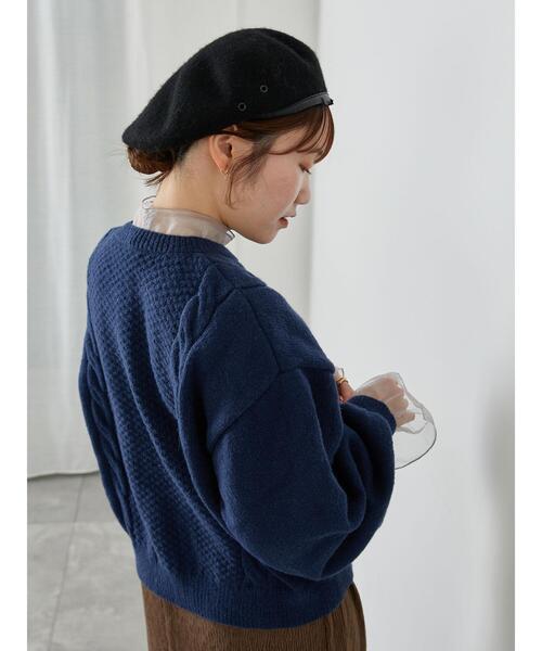 ehka sopo（エヘカソポ）の「花刺繍カーディガン（カーディガン/ボレロ・レディース・ミント/キナリ/ネイビー/グレー・F）」の18枚目の写真